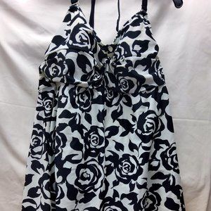 Sonoma Life & Style Swim Suit 22W One Piece for Women Black & white